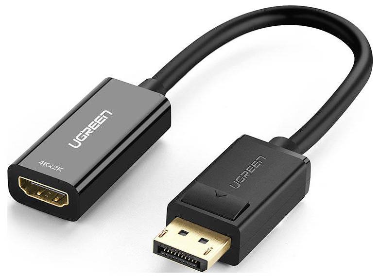 UGREEN USB-Kabel DisplayPort Stecker, HDMI-A Buchse 0.25m Schwarz 40363