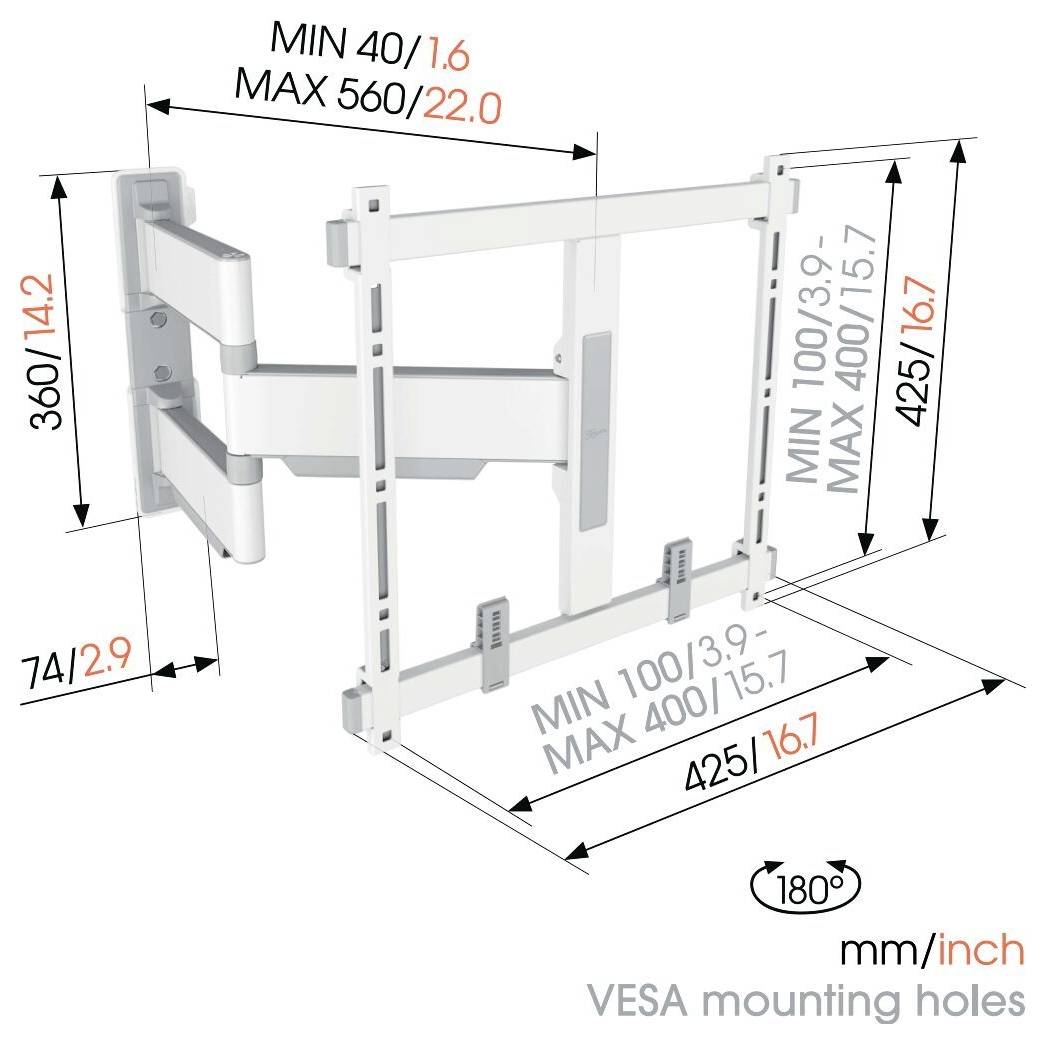 Vogel's ELITE TVM TV-Wandhalterung 81,3cm (32") - 165,1cm (65") Schwenkbar