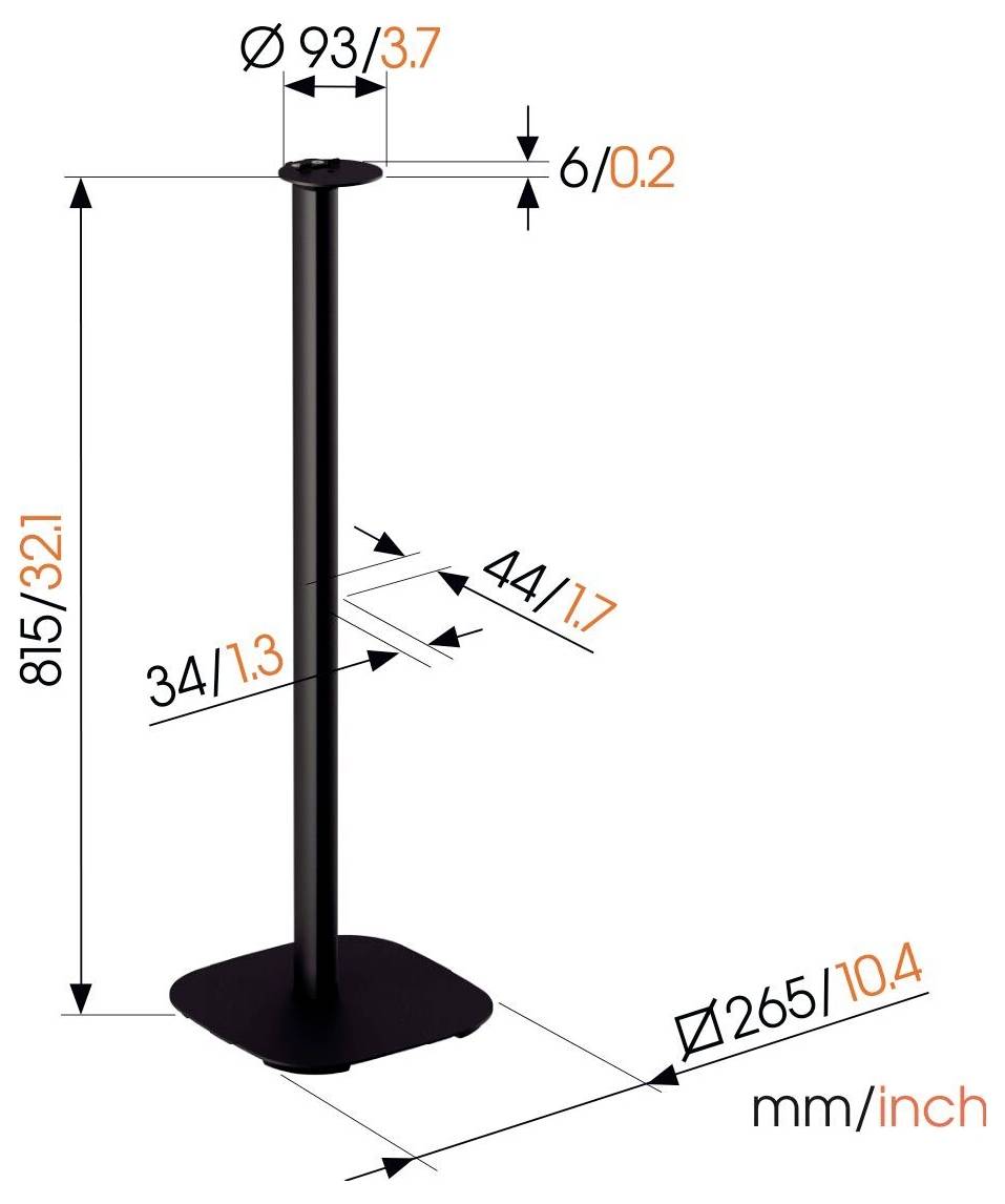 Vogel's Era 100 Lautsprecher-Ständer Schwarz 1St.