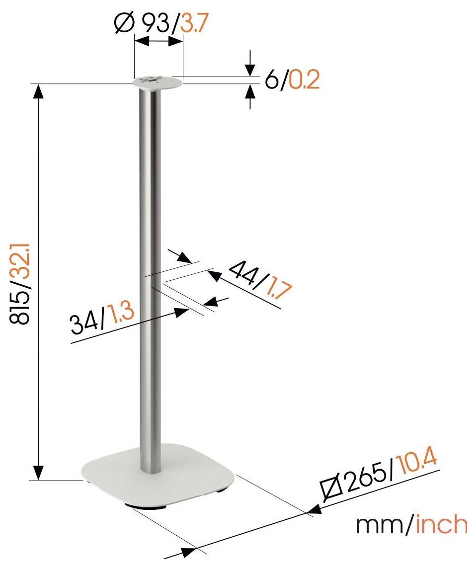 Vogel's Era 100 Lautsprecher-Ständer Weiß 1St.