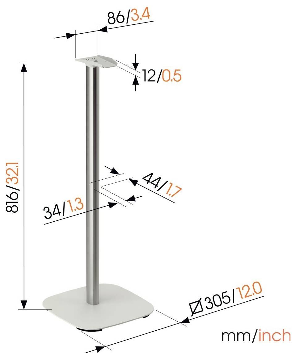 Vogel's Era 300 Lautsprecher-Ständer Weiß 1St.