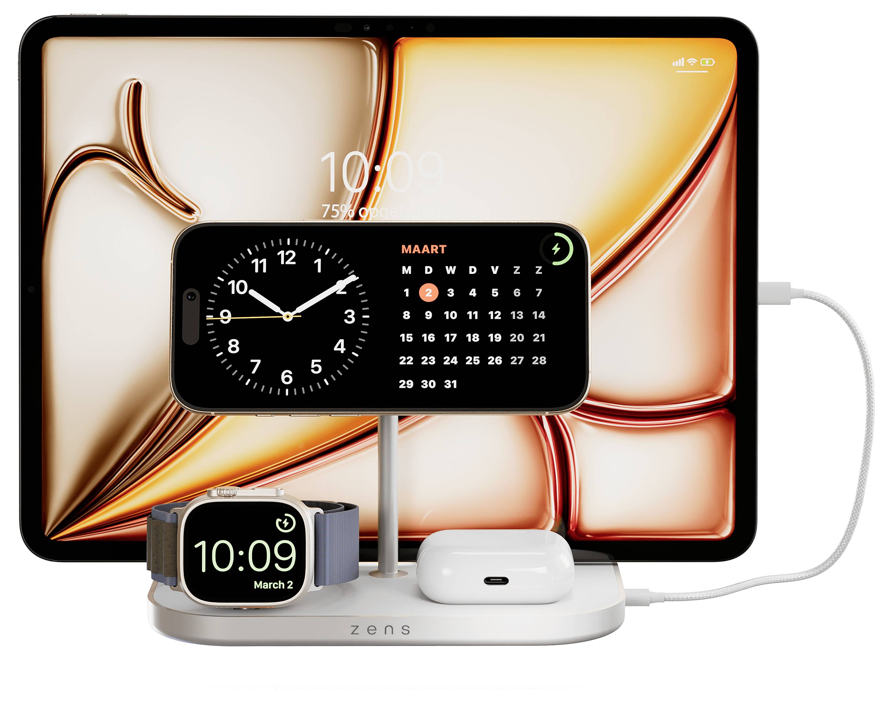 ZENS Induktions-Ladegerät ZEDC29W/00 ZEDC29W/00 Silber, Weiß