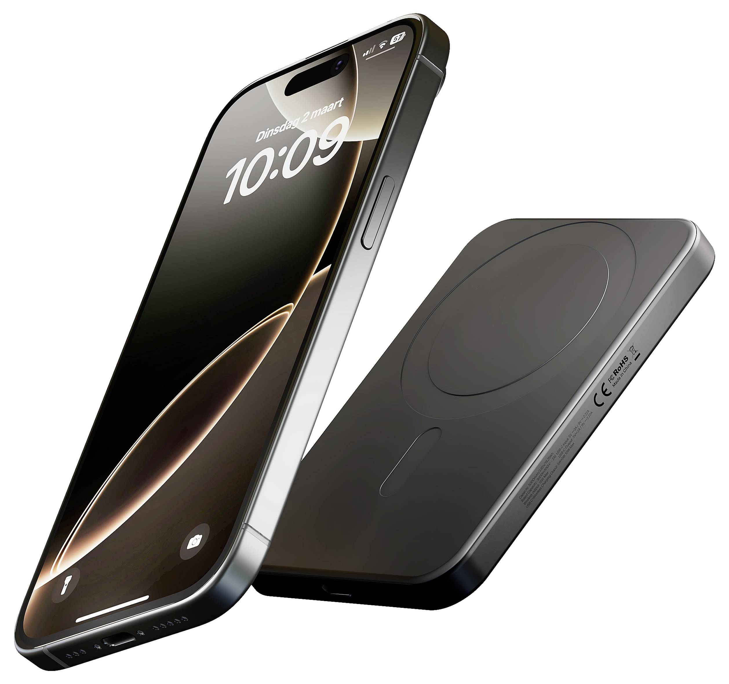 ZENS ZEPP05B/00 Powerbank 5000 mAh Qi Wireless Charging Li-Ion USB Schwarz