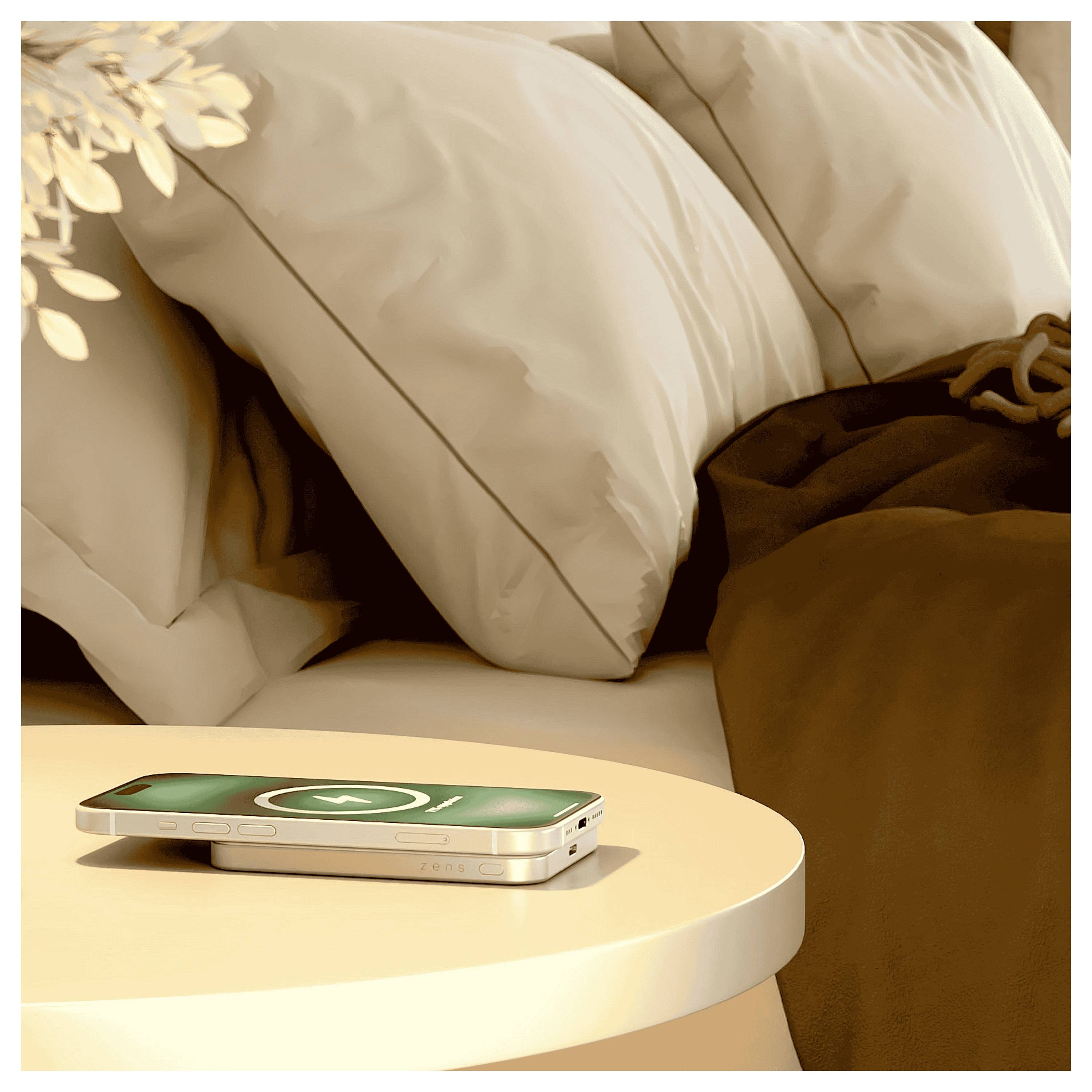 ZENS ZEPP05W/00 Powerbank 5000 mAh Qi Wireless Charging Li-Ion USB Weiß