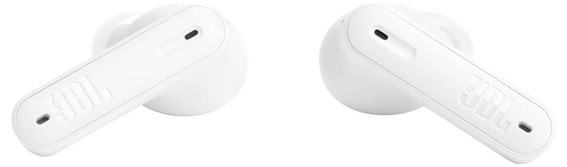 JBL Tune Beam In Ear Kopfhörer Kabellos, Bluetooth® Stereo Weiß Noise Cancelling, Mikrofon-Rauschunterdrückung Ladecase