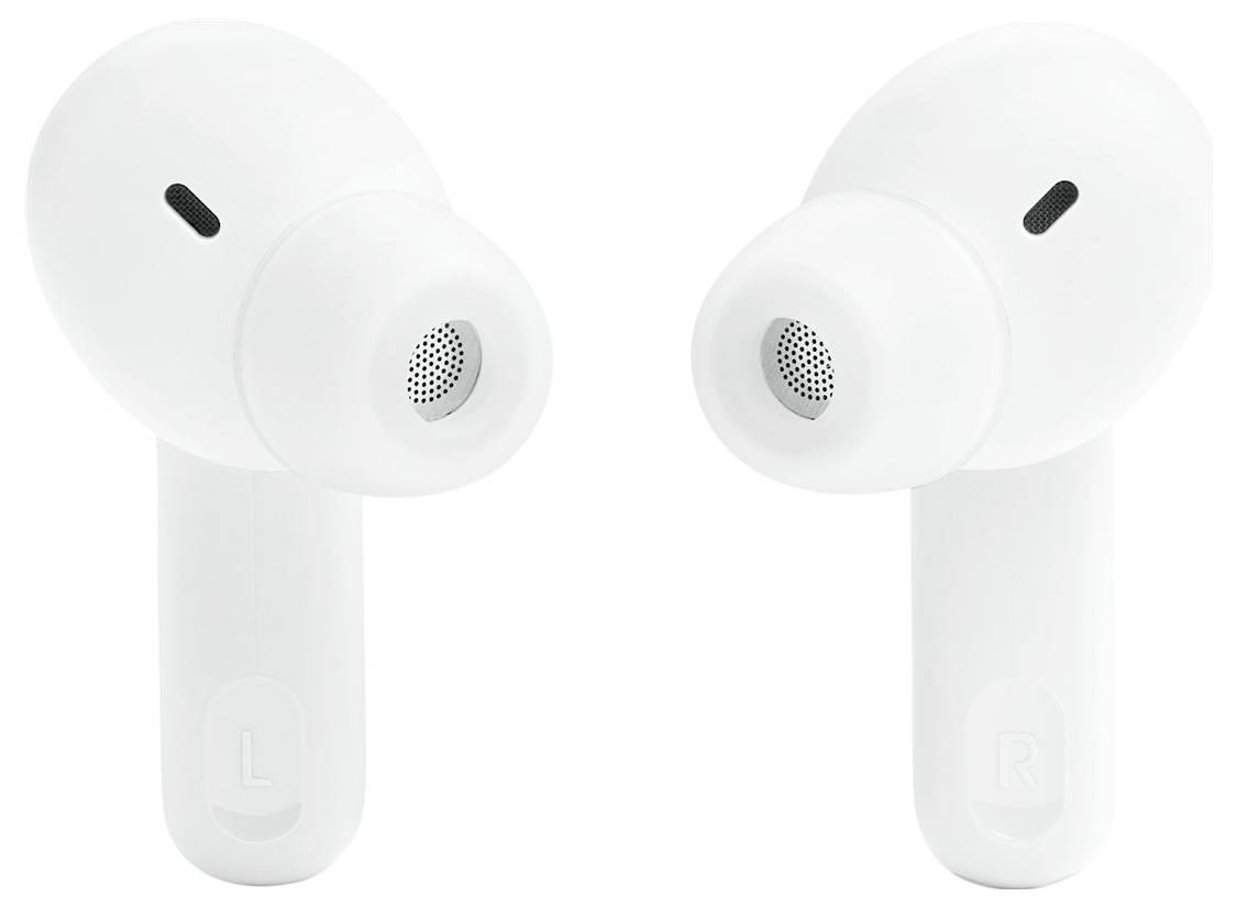 JBL Tune Beam In Ear Kopfhörer Kabellos, Bluetooth® Stereo Weiß Noise Cancelling, Mikrofon-Rauschunterdrückung Ladecase