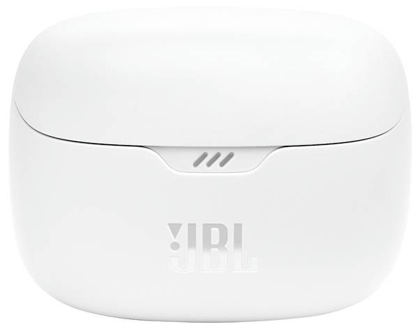 JBL Tune Beam In Ear Kopfhörer Kabellos, Bluetooth® Stereo Weiß Noise Cancelling, Mikrofon-Rauschunterdrückung Ladecase