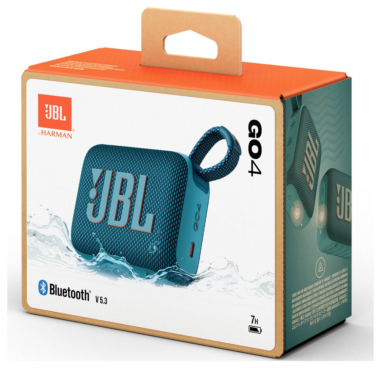 JBL Go 4 Bluetooth® Lautsprecher tragbar, staubfest, Wasserfest Blau