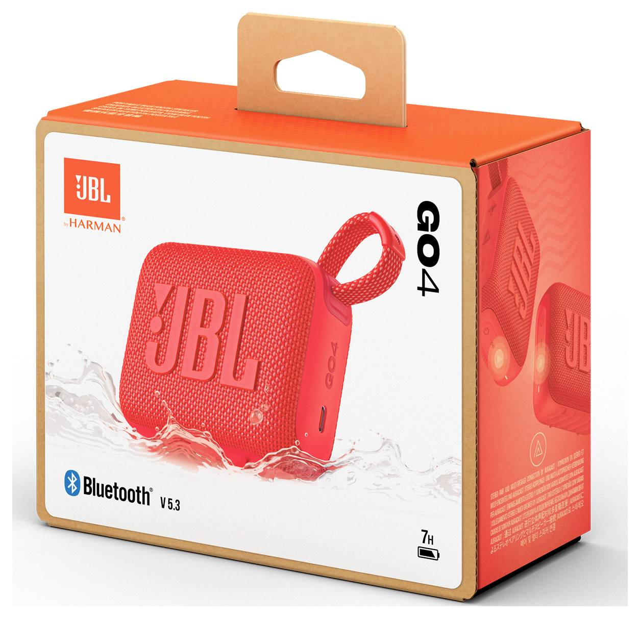 JBL Go 4 Bluetooth® Lautsprecher tragbar, staubfest, Wasserfest Rot