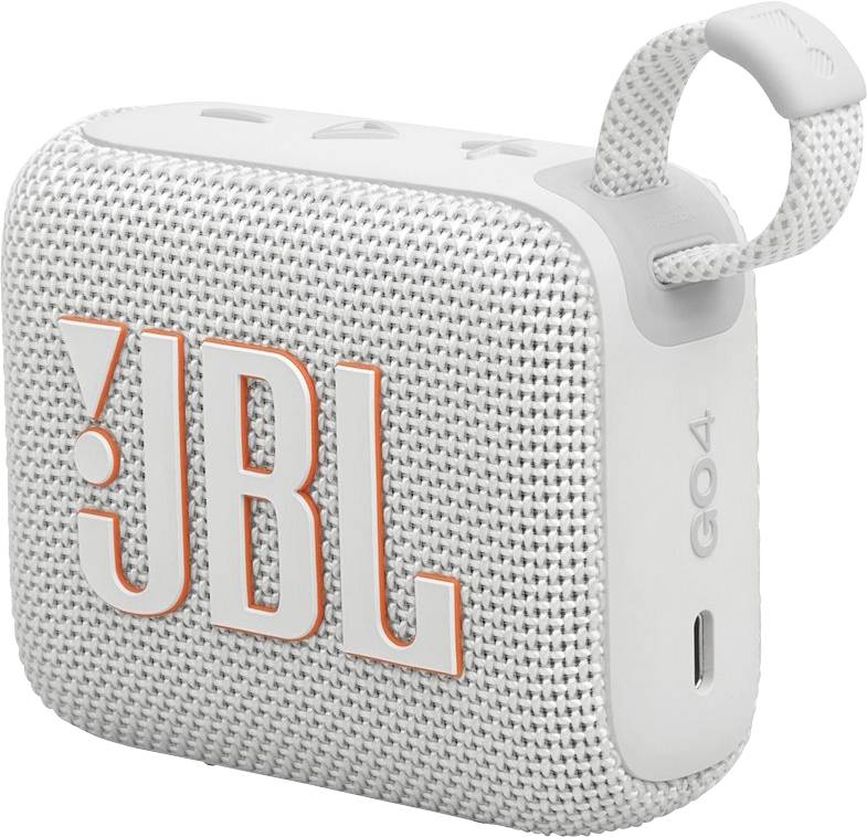 JBL Go 4 Bluetooth® Lautsprecher tragbar, staubfest, Wasserfest Weiß