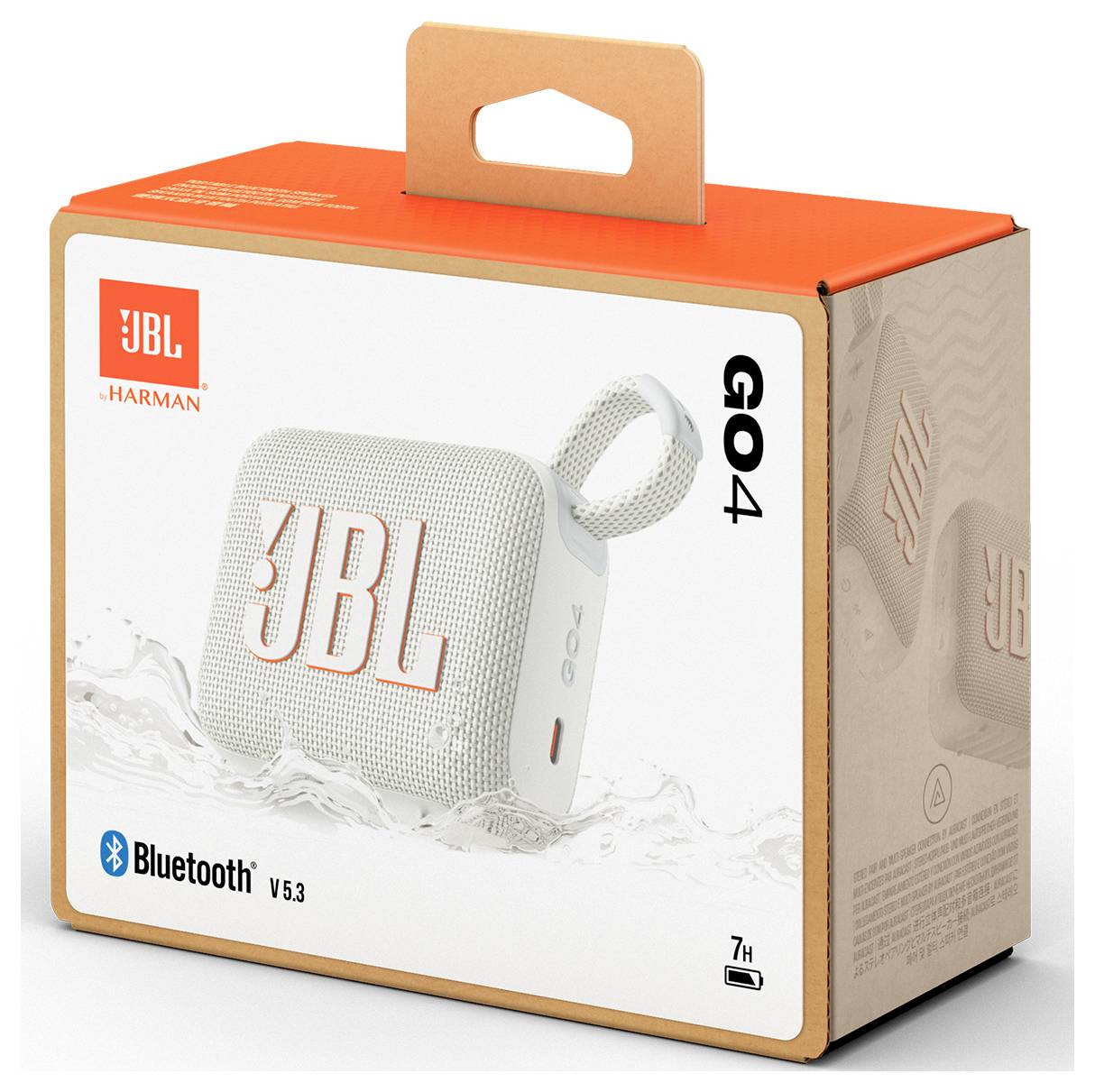 JBL Go 4 Bluetooth® Lautsprecher tragbar, staubfest, Wasserfest Weiß