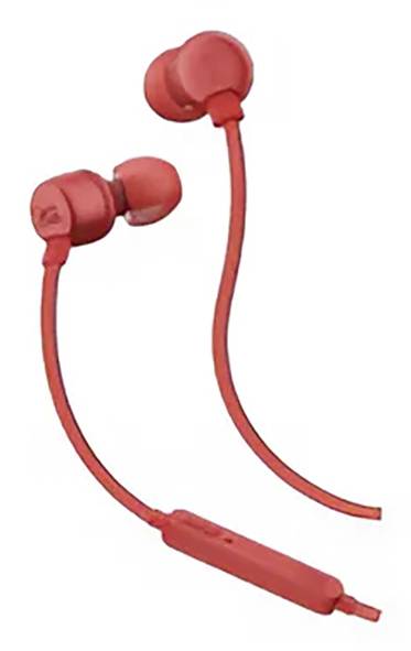 JBL Tune 310C In Ear Kopfhörer kabelgebunden Stereo Rot Fernbedienung, Lautstärkeregelung Handy