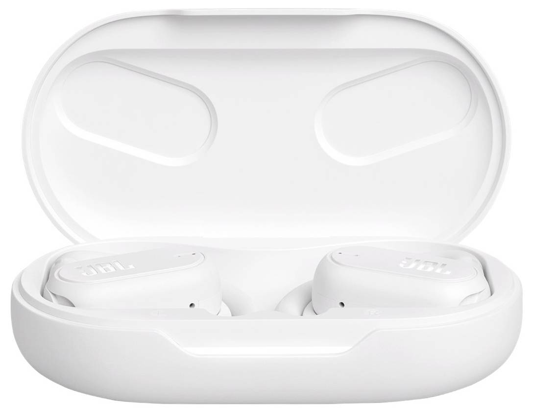JBL Soundgear Sense In Ear Kopfhörer Kabellos, Bluetooth® Stereo Weiß Ladecase, Lautstärkeregelung, Nackenbügel, Ohrbügel, Touch-Steuerung, Wa