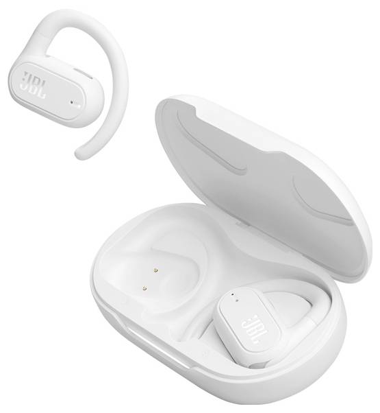 JBL Soundgear Sense In Ear Kopfhörer Kabellos, Bluetooth® Stereo Weiß Ladecase, Lautstärkeregelung, Nackenbügel, Ohrbügel, Touch-Steuerung, Wa