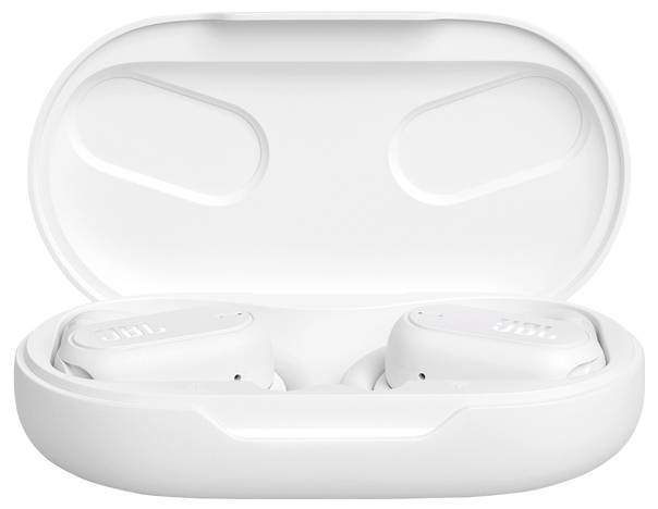 JBL Soundgear Sense In Ear Kopfhörer Kabellos, Bluetooth® Stereo Weiß Ladecase, Lautstärkeregelung, Nackenbügel, Ohrbügel, Touch-Steuerung, Wa