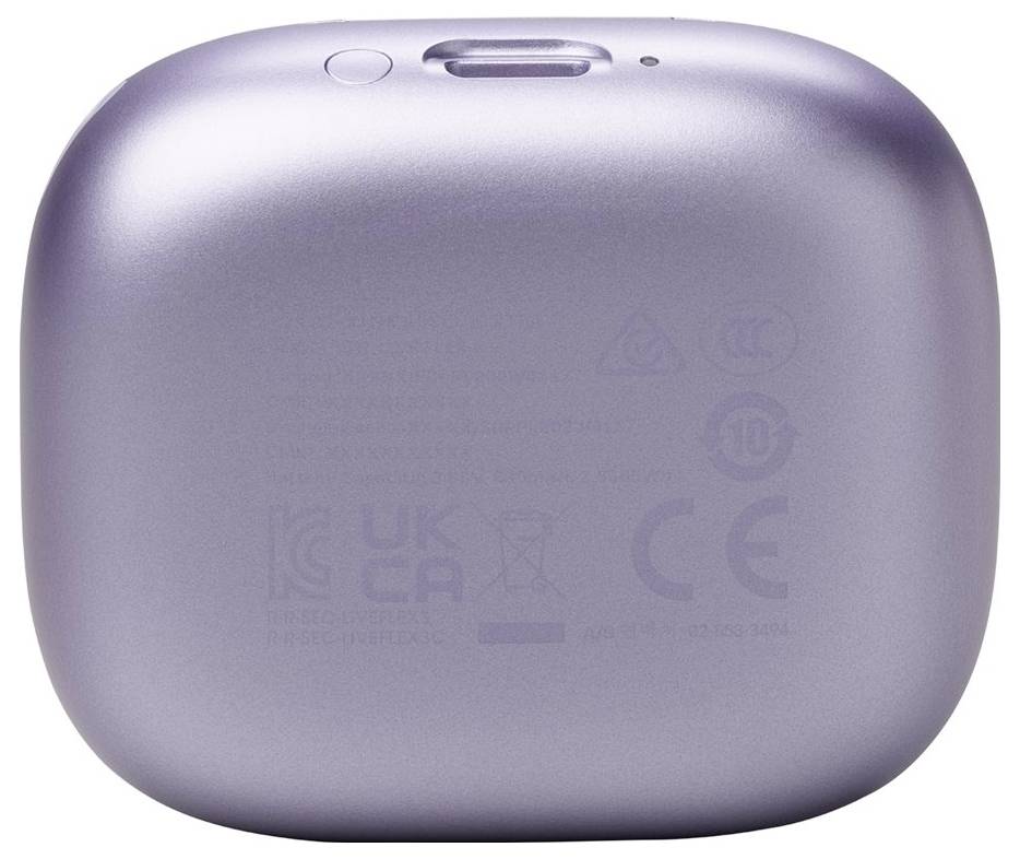 JBL Live Flex 3 In Ear Kopfhörer Kabellos, Bluetooth® Stereo Violett Noise Cancelling, Mikrofon-Rauschunterdrückung Ladecase