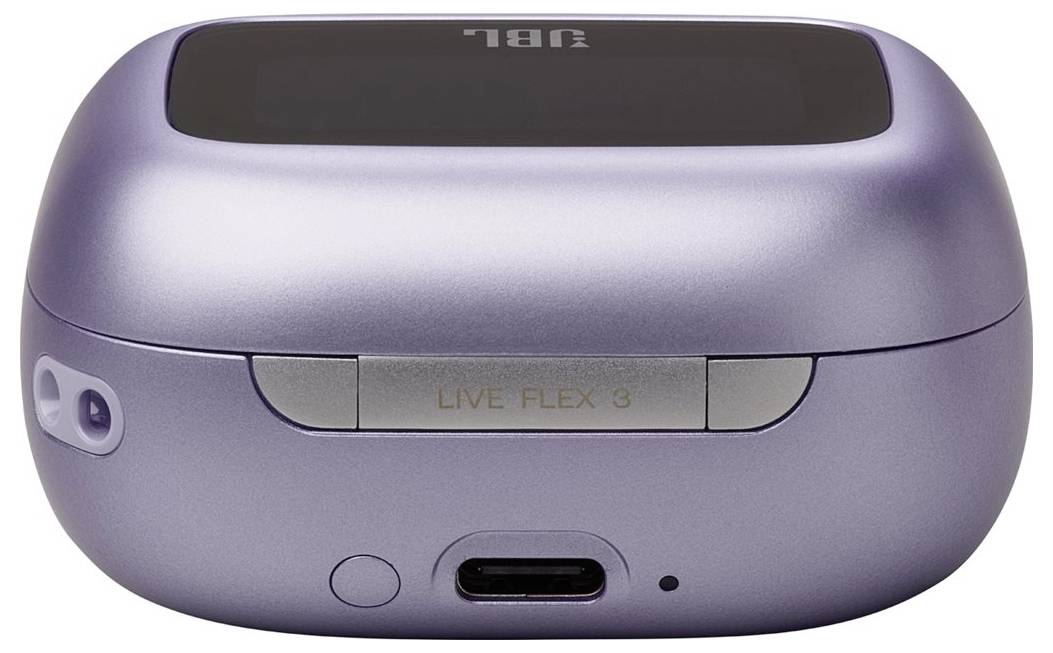 JBL Live Flex 3 In Ear Kopfhörer Kabellos, Bluetooth® Stereo Violett Noise Cancelling, Mikrofon-Rauschunterdrückung Ladecase, Batterieladeanzeige