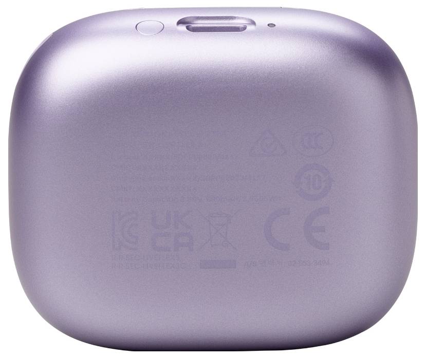 JBL Live Flex 3 In Ear Kopfhörer Kabellos, Bluetooth® Stereo Violett Noise Cancelling, Mikrofon-Rauschunterdrückung Ladecase, Batterieladeanzeige