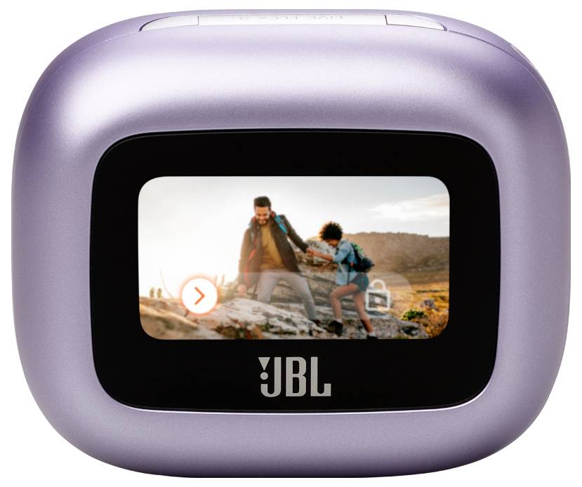 JBL Live Flex 3 In Ear Kopfhörer Kabellos, Bluetooth® Stereo Violett Noise Cancelling, Mikrofon-Rauschunterdrückung Ladecase, Batterieladeanzeige