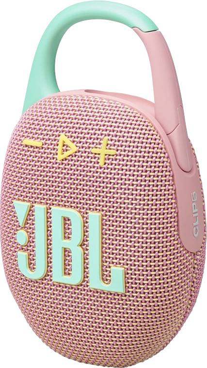 JBL Clip 5 Bluetooth® Lautsprecher tragbar, staubfest, Wasserfest Mint, Pink