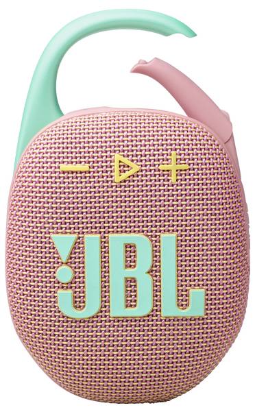 JBL Clip 5 Bluetooth® Lautsprecher tragbar, staubfest, Wasserfest Mint, Pink