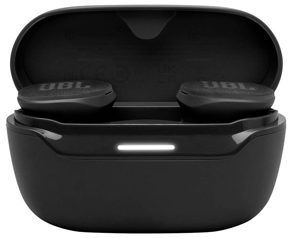 JBL Endurance Race 2 In Ear Kopfhörer Kabellos, Bluetooth® Stereo Schwarz Noise Cancelling, Mikrofon-Rauschunterdrückung Ladecase