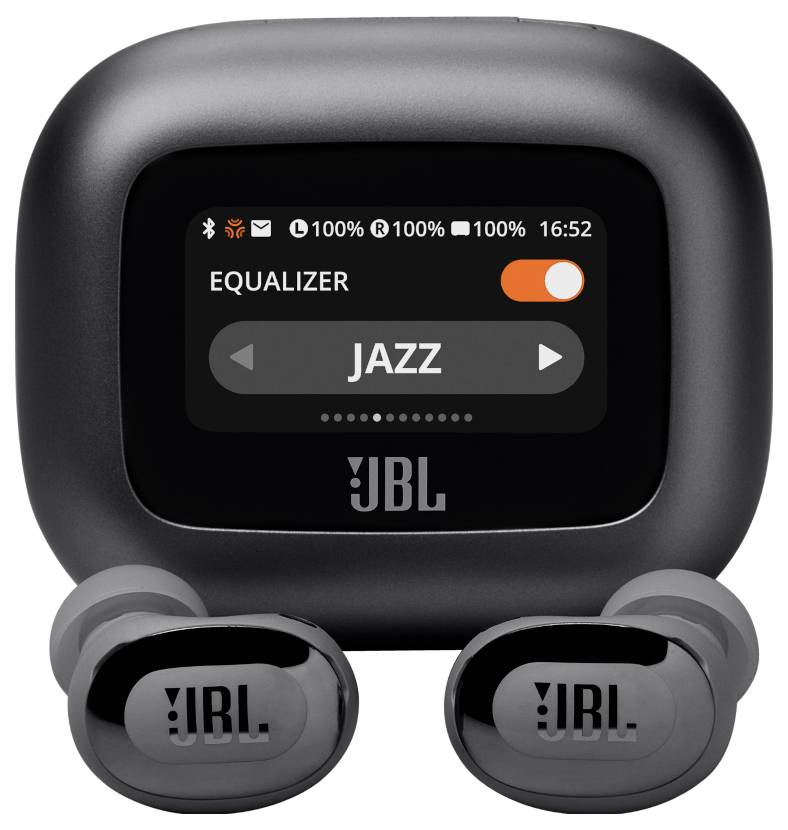 JBL Live Buds 3 In Ear Headset Kabellos, Bluetooth® Stereo Schwarz Noise Cancelling, Mikrofon-Rauschunterdrückung Ladecase
