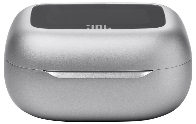 JBL Live Buds 3 In Ear Headset Kabellos, Bluetooth® Stereo Silber Noise Cancelling, Mikrofon-Rauschunterdrückung Ladecase, Batterieladeanzeige, Lau