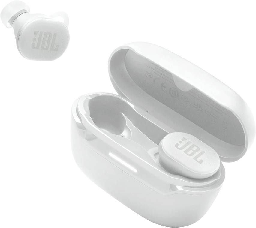 JBL Endurance Race 2 In Ear Kopfhörer Kabellos, Bluetooth® Stereo Weiß Noise Cancelling, Mikrofon-Rauschunterdrückung Ladecase, Wasserbeständig