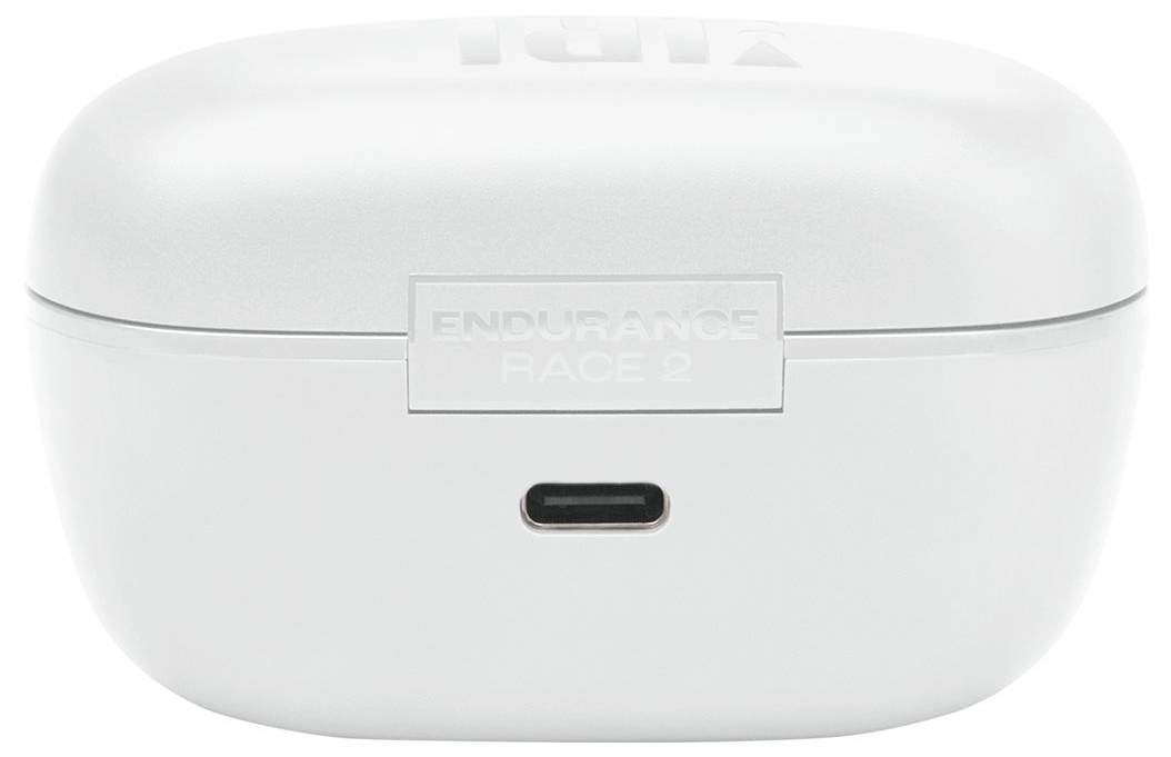 JBL Endurance Race 2 In Ear Kopfhörer Kabellos, Bluetooth® Stereo Weiß Noise Cancelling, Mikrofon-Rauschunterdrückung Ladecase, Wasserbeständig
