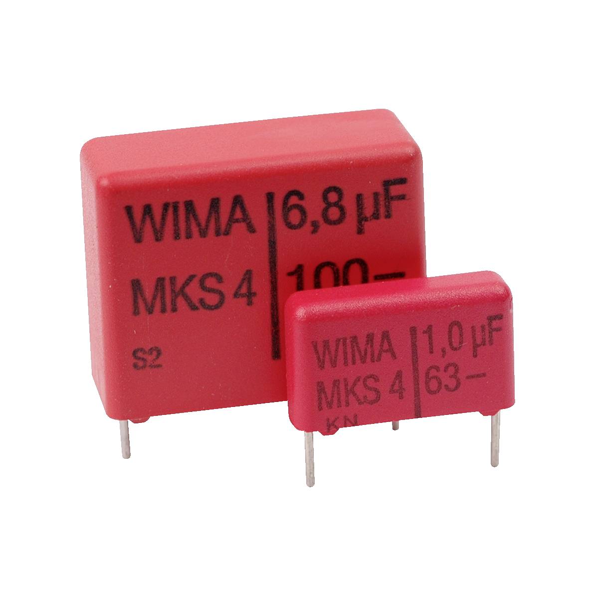 Wima MKT-Folienkondensator radial bedrahtet 100 V/DC, 63 V/AC 10% (L x B x H) 10.0 x 2.5 x 7.0mm