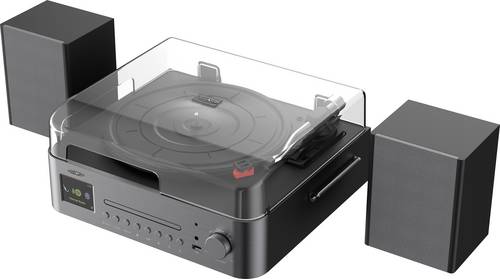 Reflexion Internetradio HiFi-Tuner Schwarz, Braun DAB+, CD-Player, Bluetooth®, Inkl. Lautsprechern