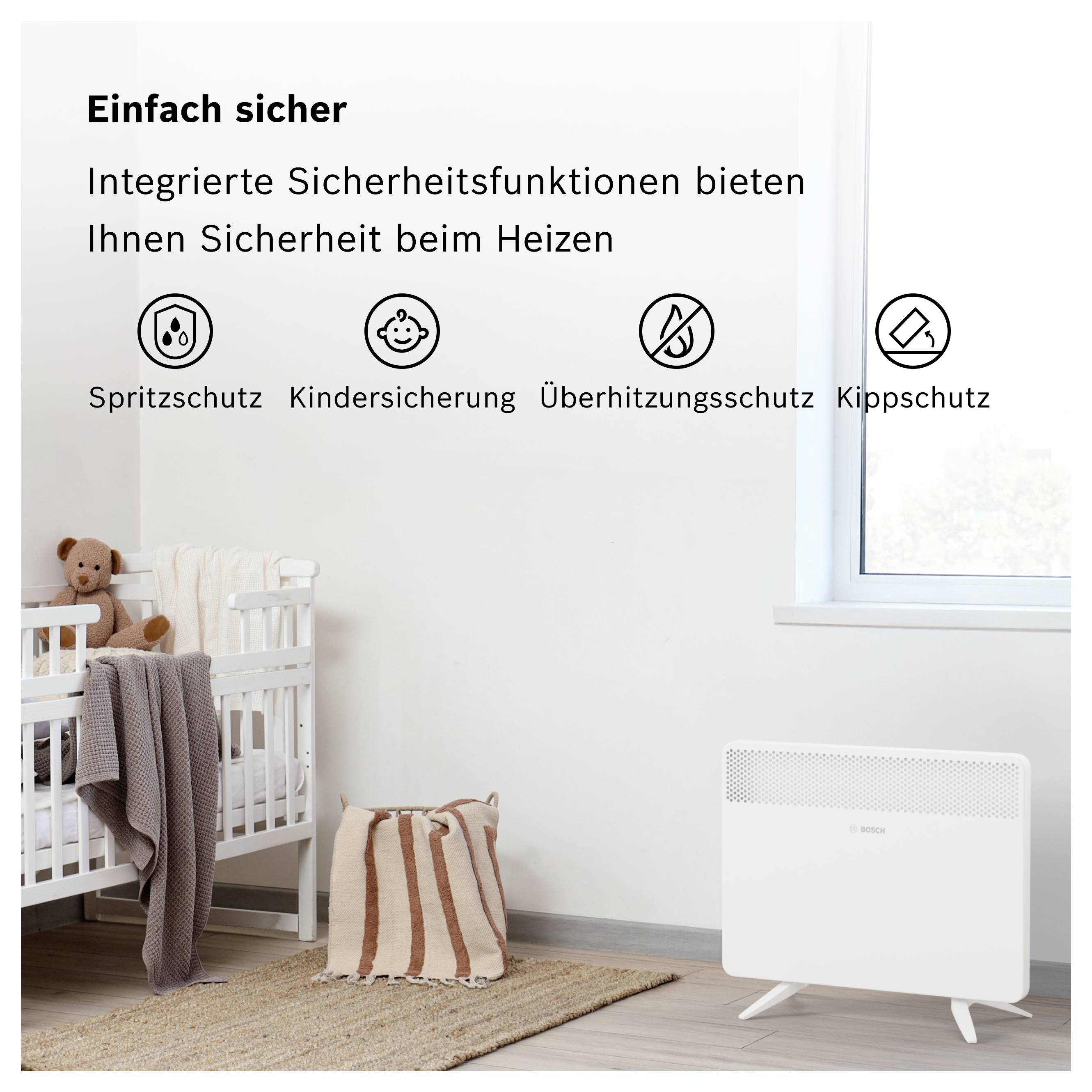 Bosch Home Comfort 7738345645 HC4000-15 Konvektor 1500 W Weiß