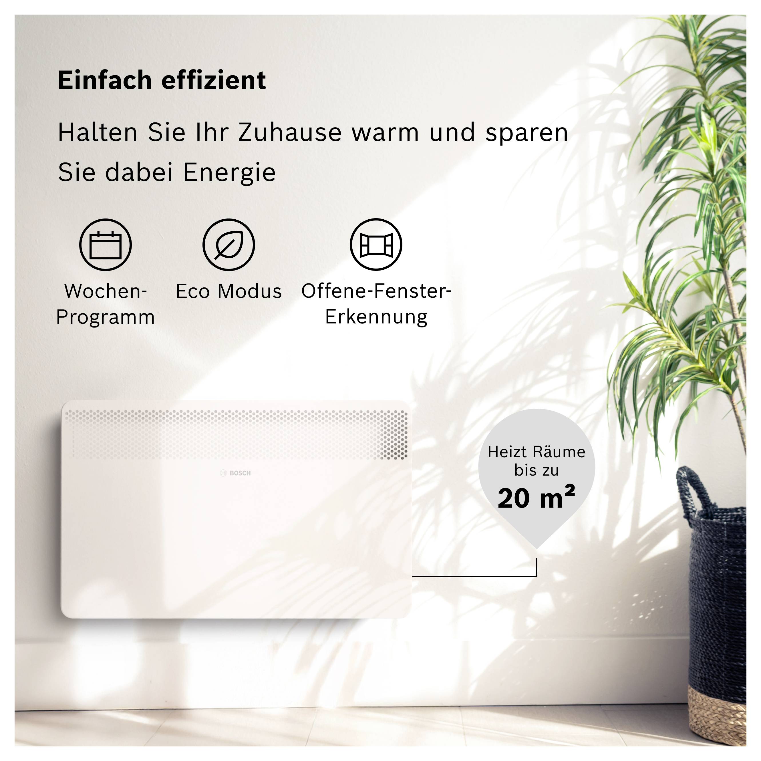 Bosch Home Comfort 7738345646 HC4000-20 Konvektor 2000W Weiß