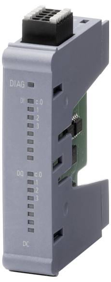 Ein graues elektronisches Modul mit einem schwarzen Anschluss oben, beschriftet mit 'DIAG' und nummerierten Indikatoren von 0 bis 3.