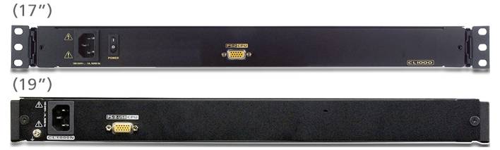 Zwei schwarze Rack-mountable Stromverteilungseinheiten, eine mit der Beschriftung '17