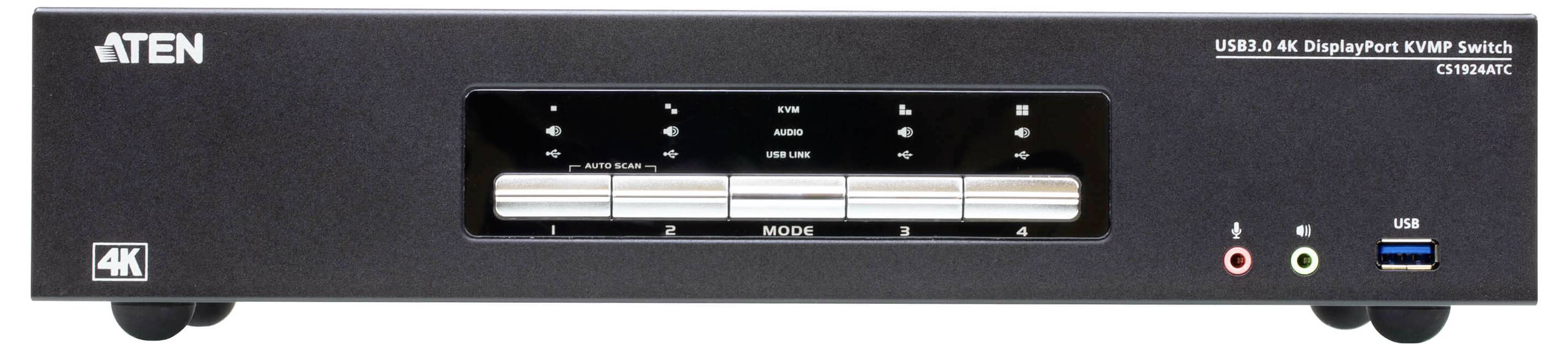 ATEN CS1924ATC 4-Port USB 3.0 4K DisplayPort KVM Switch für ATC