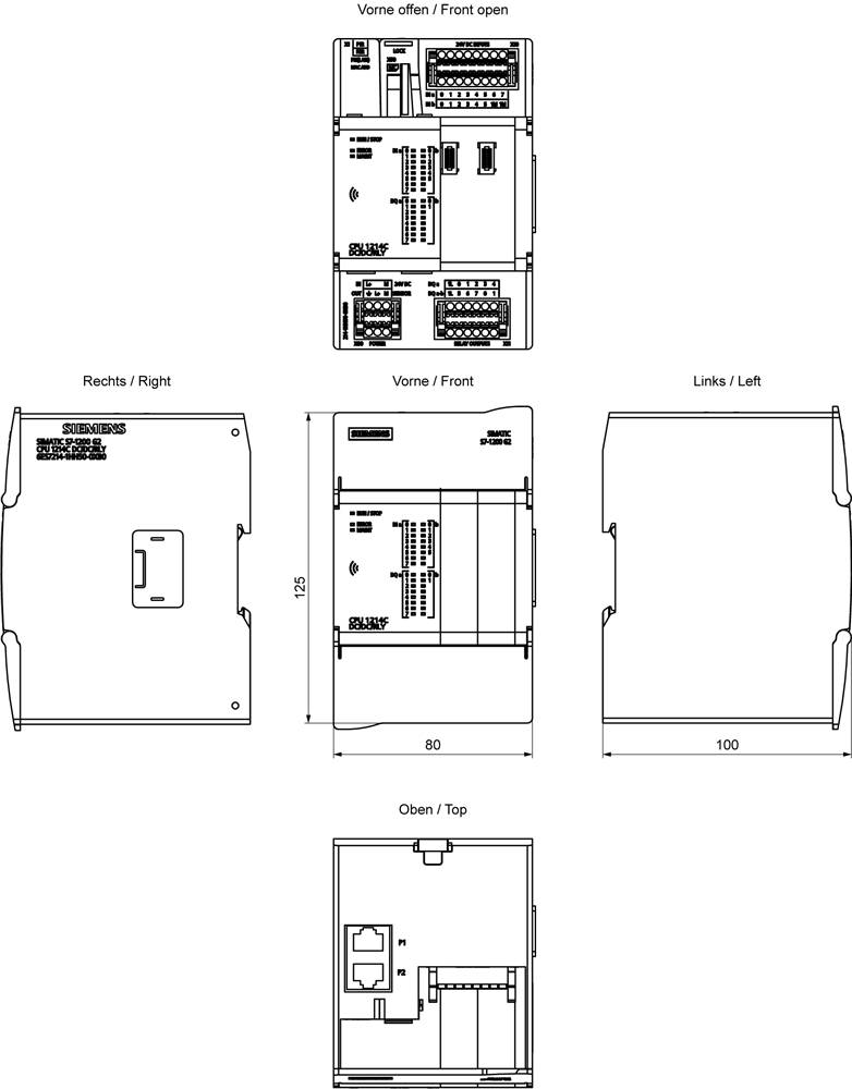 Siemens 6ES7214-1HF50-0XB0 6ES72141HF500XB0 SPS-Stromversorgungsmodul