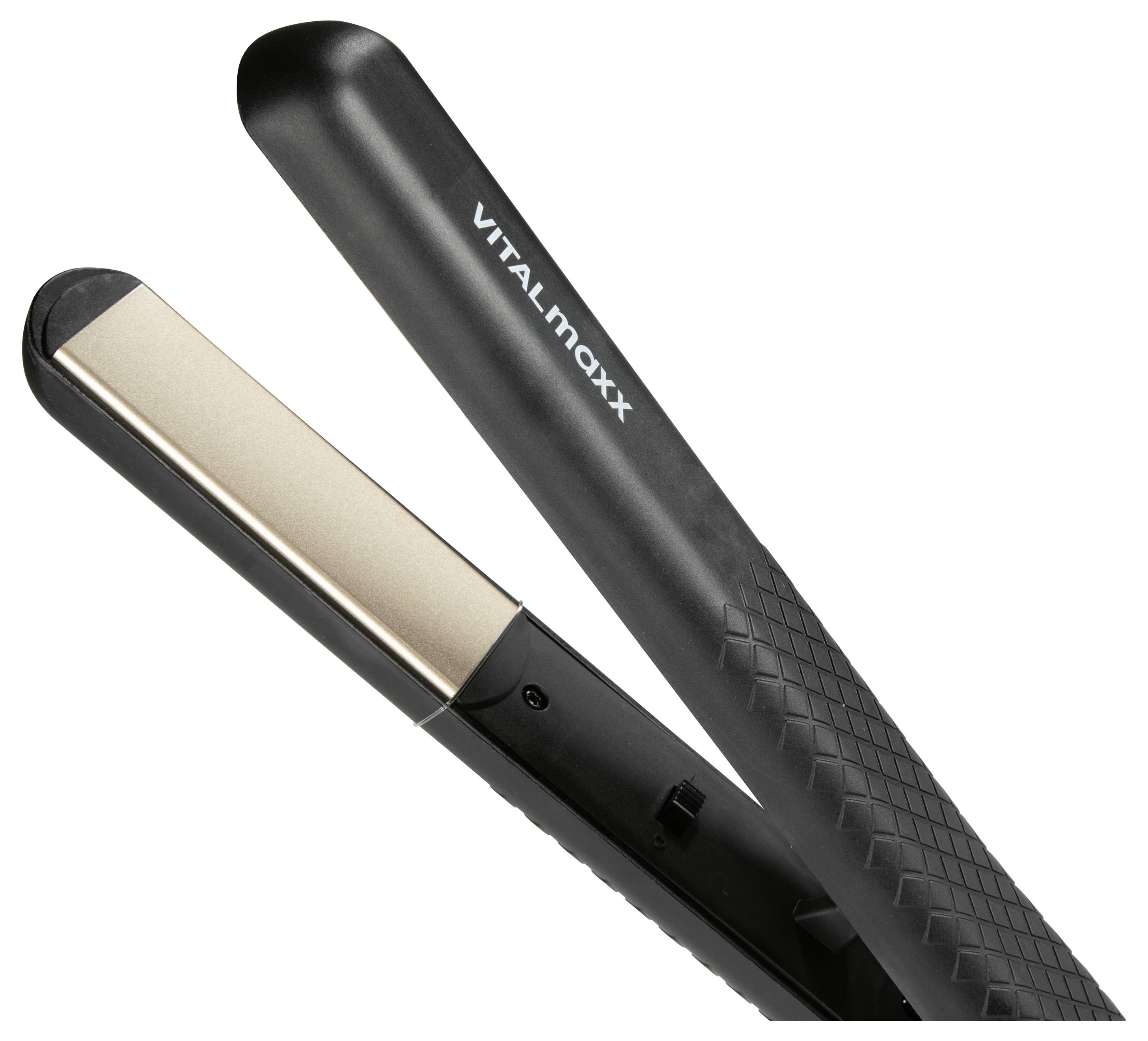 VitalMaxx Glätteisen Schwarz, Gold