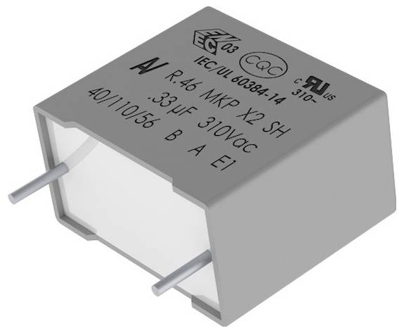 Kemet MKP-Funkentstör-Kondensator radial bedrahtet 560 V/DC, 275 V/AC 20% (L x B x H) 26.5 x 6.0 x 15.0mm