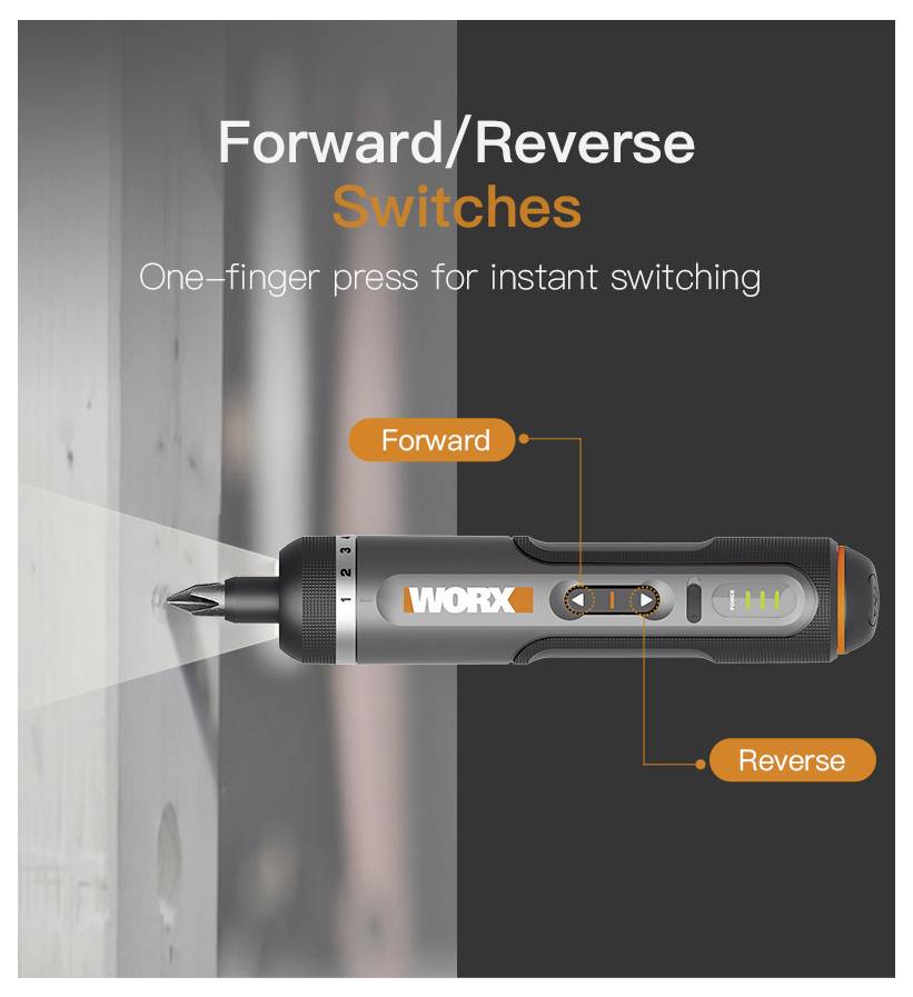 Worx WX242 Akku-Schrauber 4V 2.0Ah Li-Ion inkl. Koffer