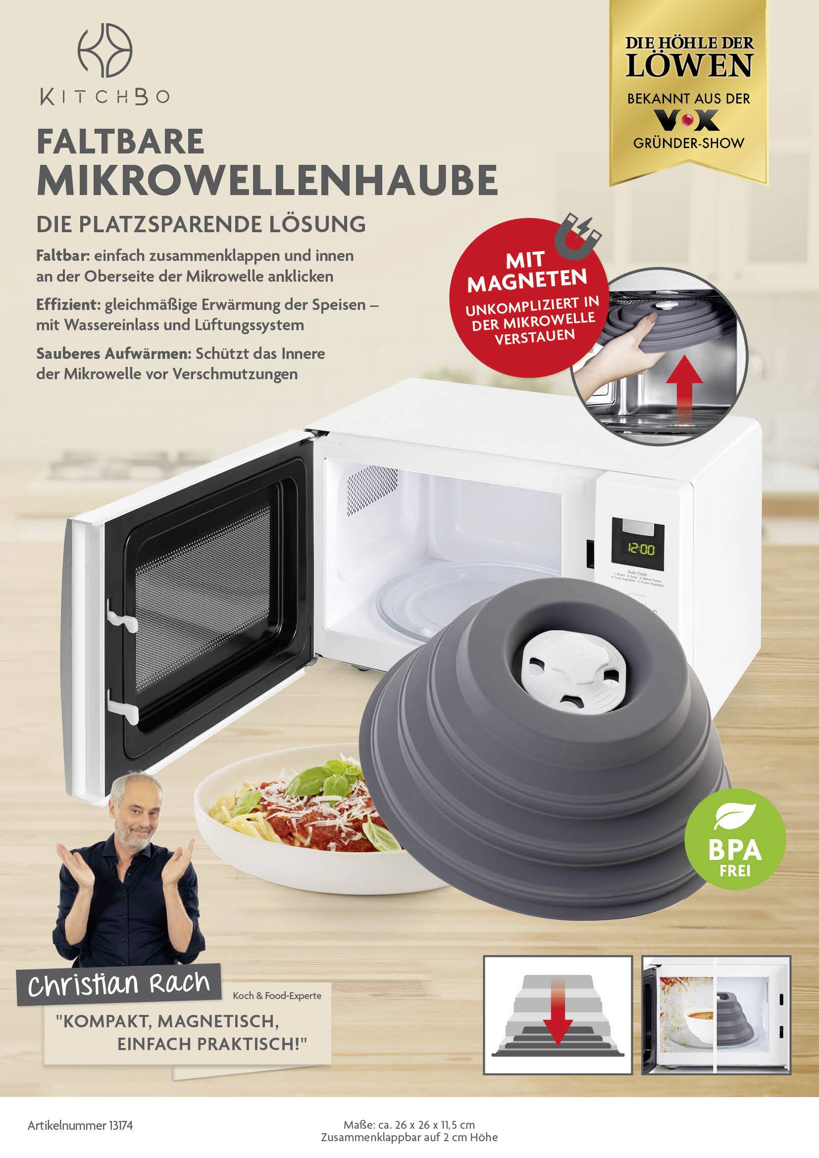 KitchBo 10000011895 Mikrowellenhaube Grau