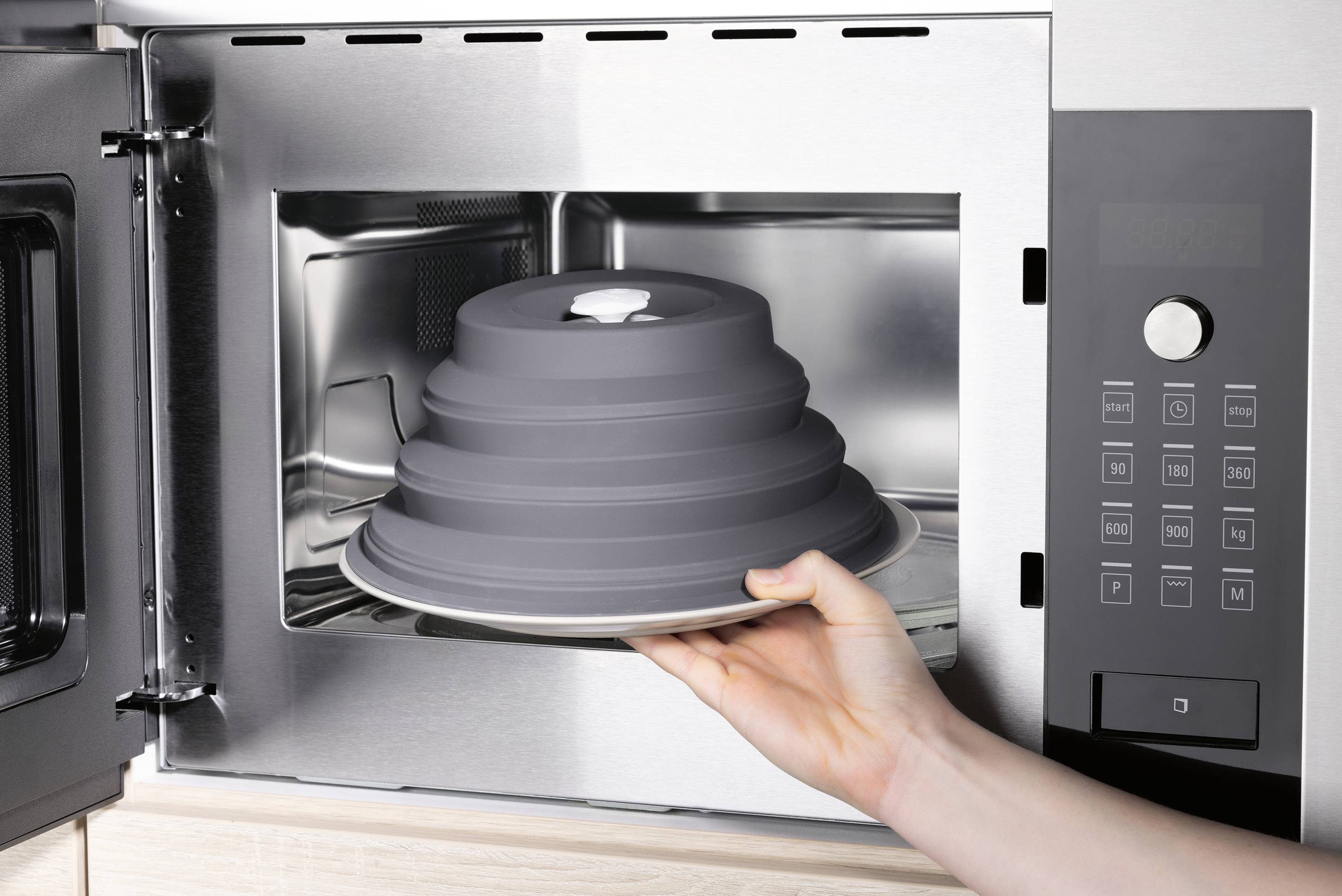 KitchBo 10000011895 Mikrowellenhaube Grau