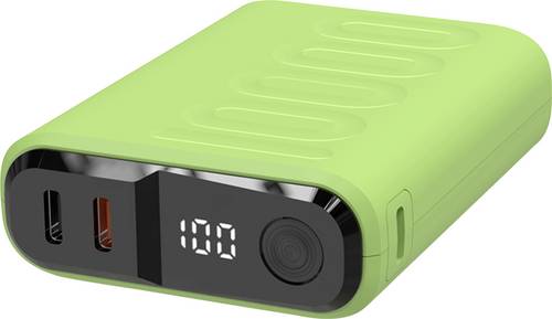 RealPower PB-10000 C Powerbank 10000 mAh USB PD Hellgrün