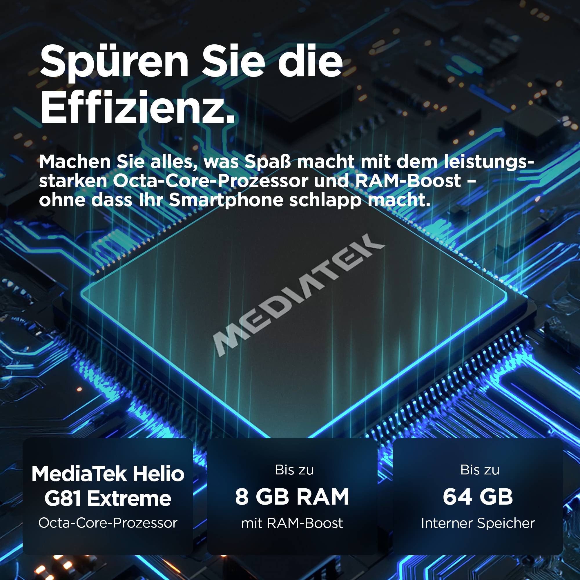 Motorola g05 128GB Blau EEK A (A - G) 16.9cm (6.67 Zoll) Smartphone