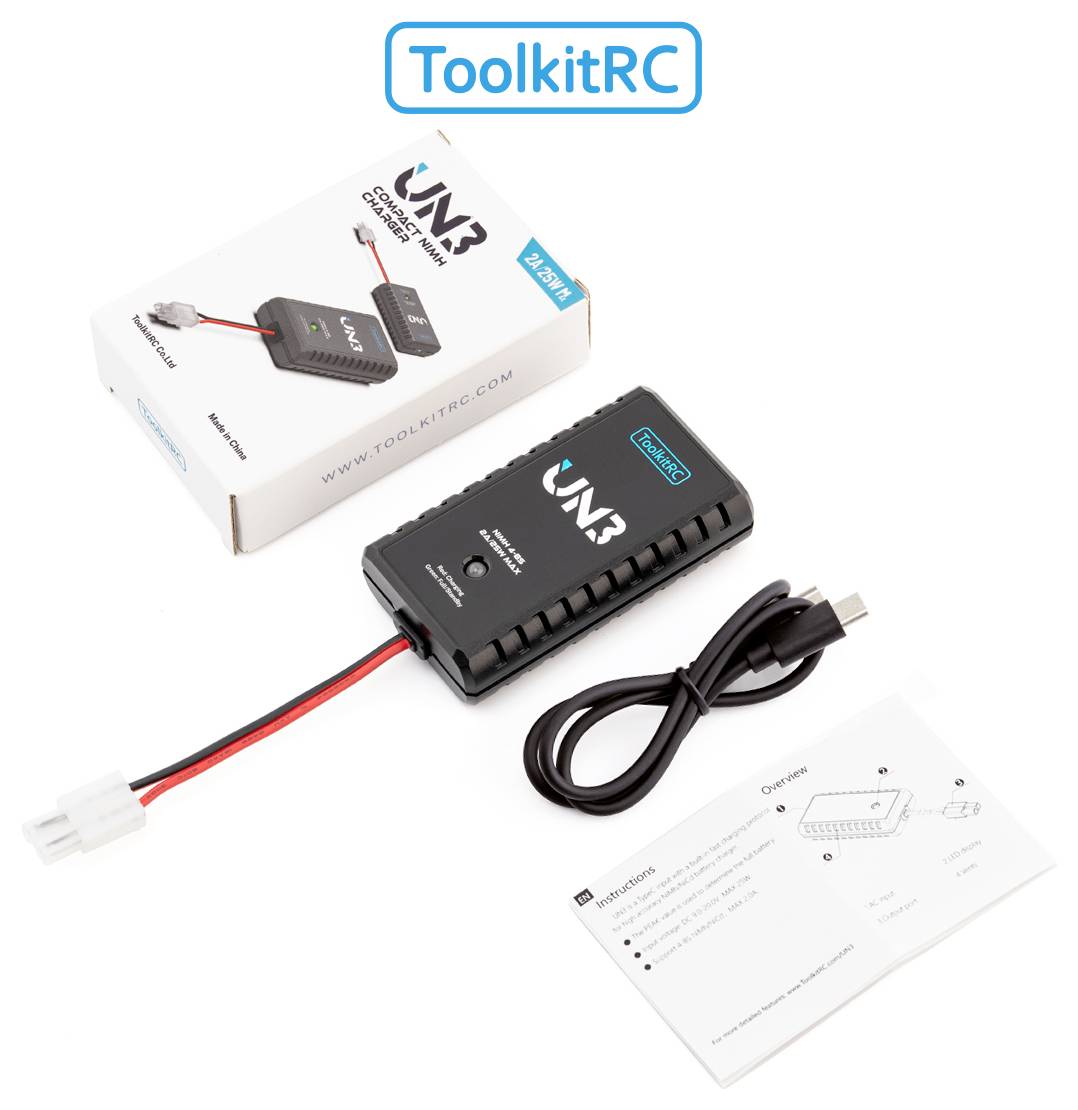 Toolkit RC ToolkitRC UN3 NiMH 4-8 Zellen 2A USB Ladegerät NiMH, NiCd