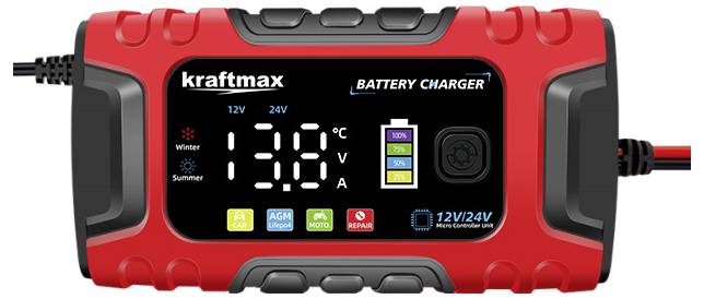 Kraftmax Ladegerät 12 V, 24 V Ladestrom (max.) 10 A