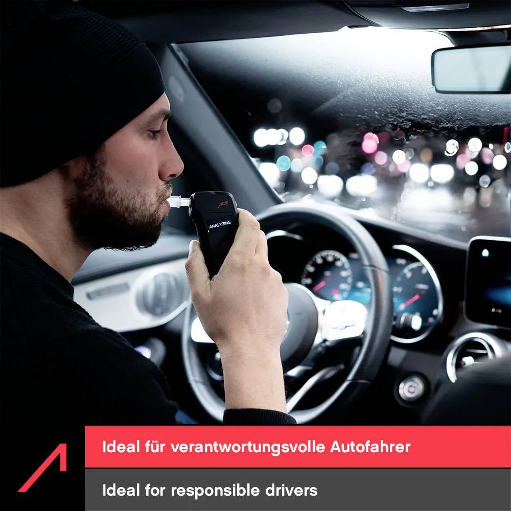 ACE Alkoholtester Schwarz 0.00 bis 5.00 ‰
