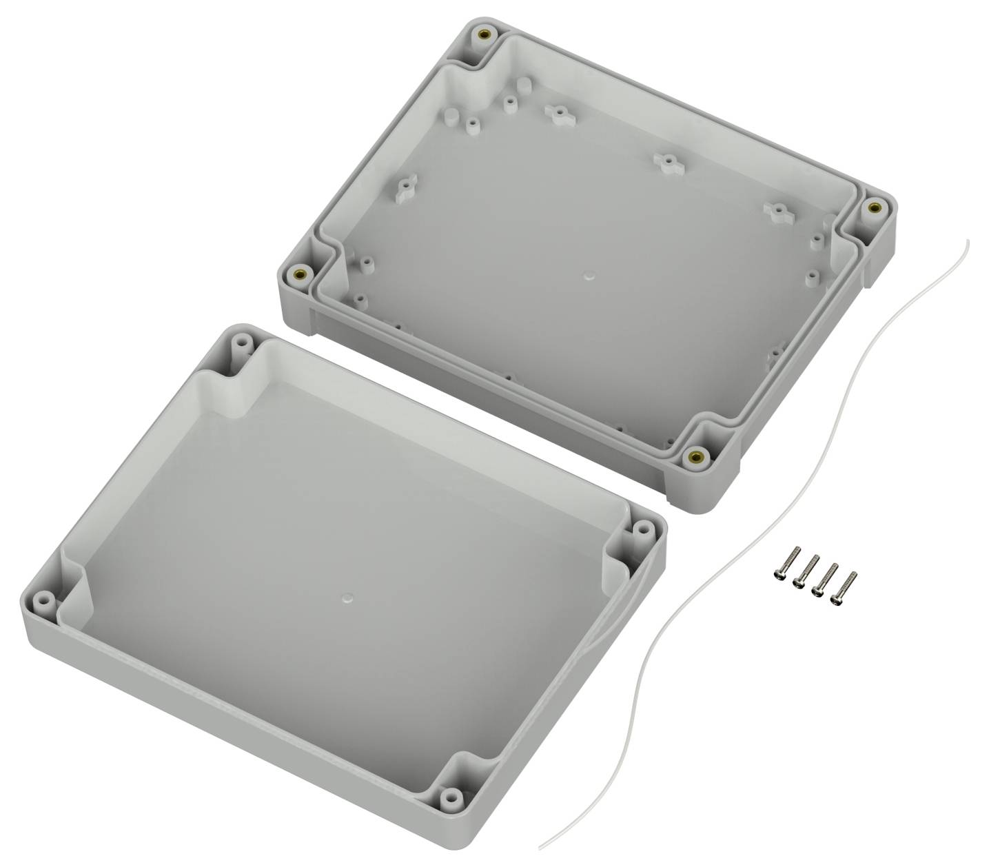 TRU COMPONENTS 6U07241906017 TC-13865184 Industrie-Gehäuse 240 x 191.3 x 61.7 ABS Lichtgrau 1St.