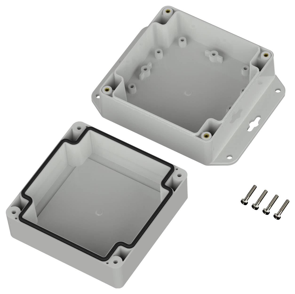 TRU COMPONENTS 6U07111106619 TC-13865288 Industrie-Gehäuse 136.5 x 106.5 x 60.1 Polycarbonat Lichtgrau 1St.